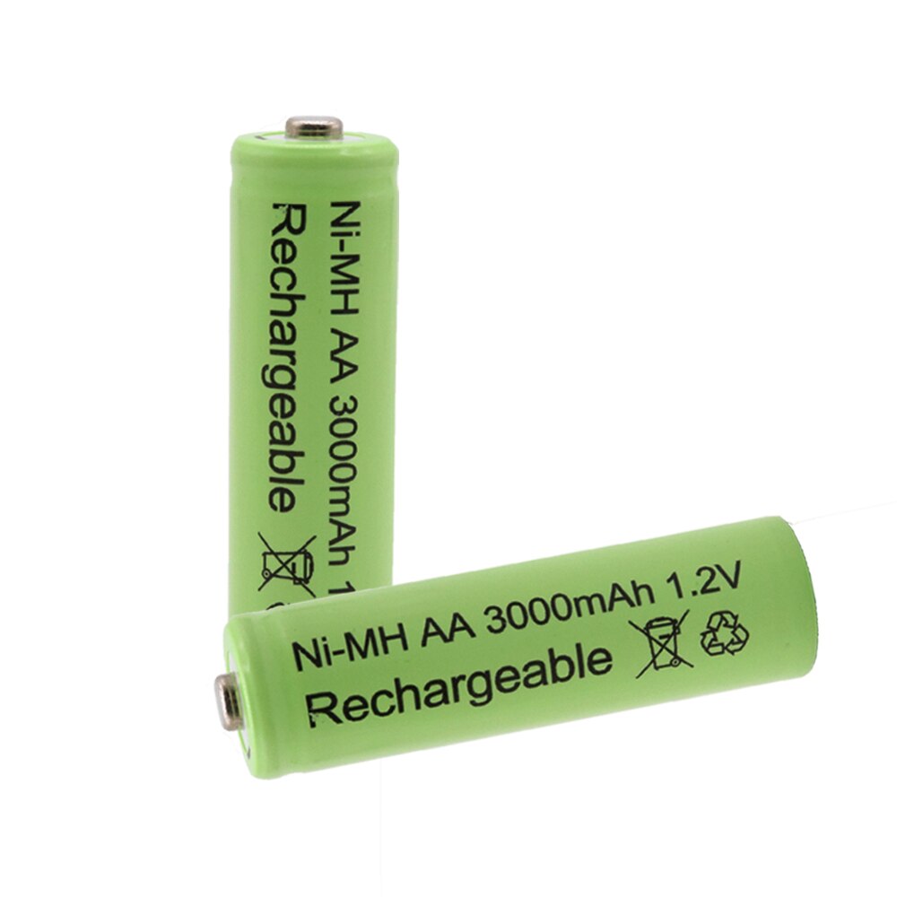 Pilas AA recargables de 4 20 piezas, 3000 mAh, 1,2 V, pilas AA recargables para la Luz led, juguete