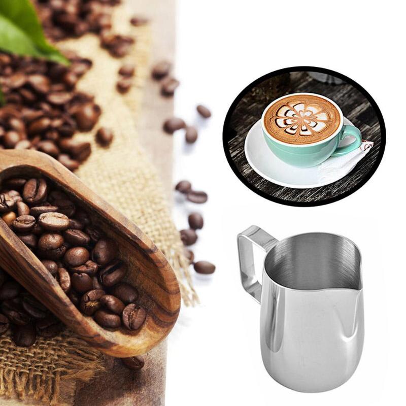 400Ml Stainless Steel Pull Coffee Cup Milk Foam Pot Cup Sharp-Nosed Diagonal Coffee Milk Cup Suitable for Barista Cappuccino Cap