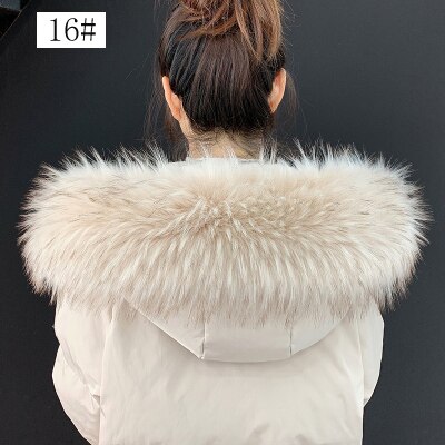 17X80Cm Winter Faux Fur Unisex Jas Trui Sjaals Kraag: 16