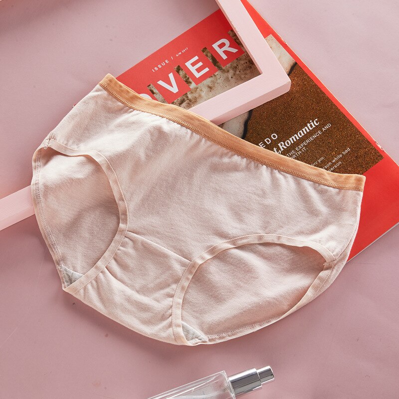 Cuecas da menina de quatro estações simples cintura média roupa interior algodão virilha antibacteriano cor sólida roupas crianças calcinha