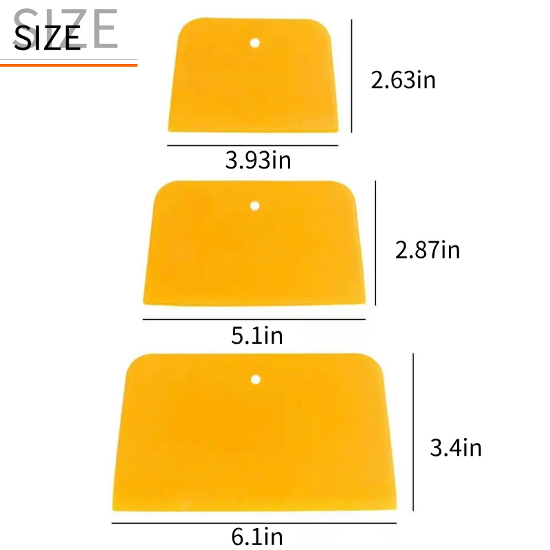 4/5/6 Inch Body Filler Spreaders car cloth tendon scraper film application Plastic Tools for Applying Fillers Putties Glazes