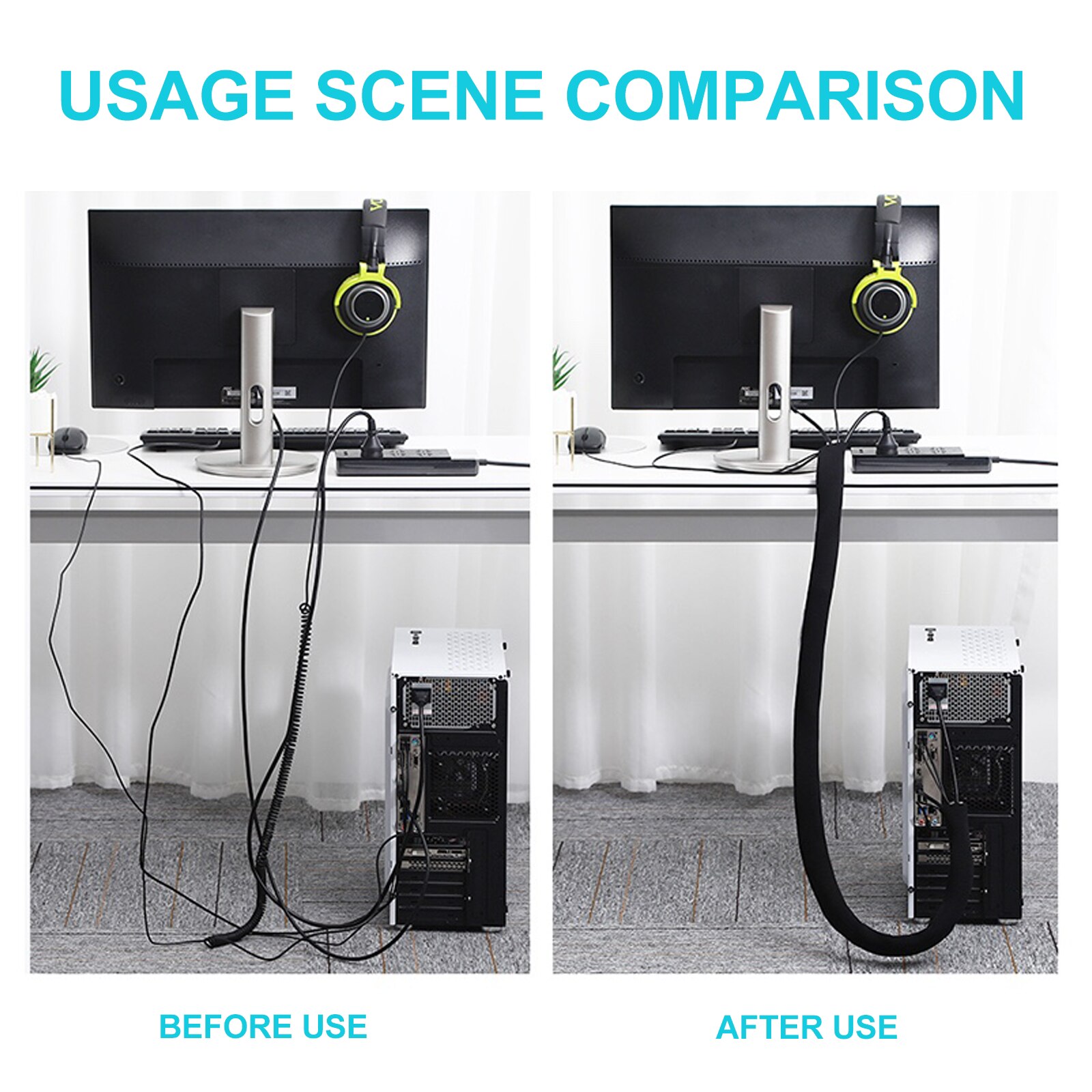 Cable Floor Strip Floor Cable Protective Cover Cable Management Carpet Cord Cover