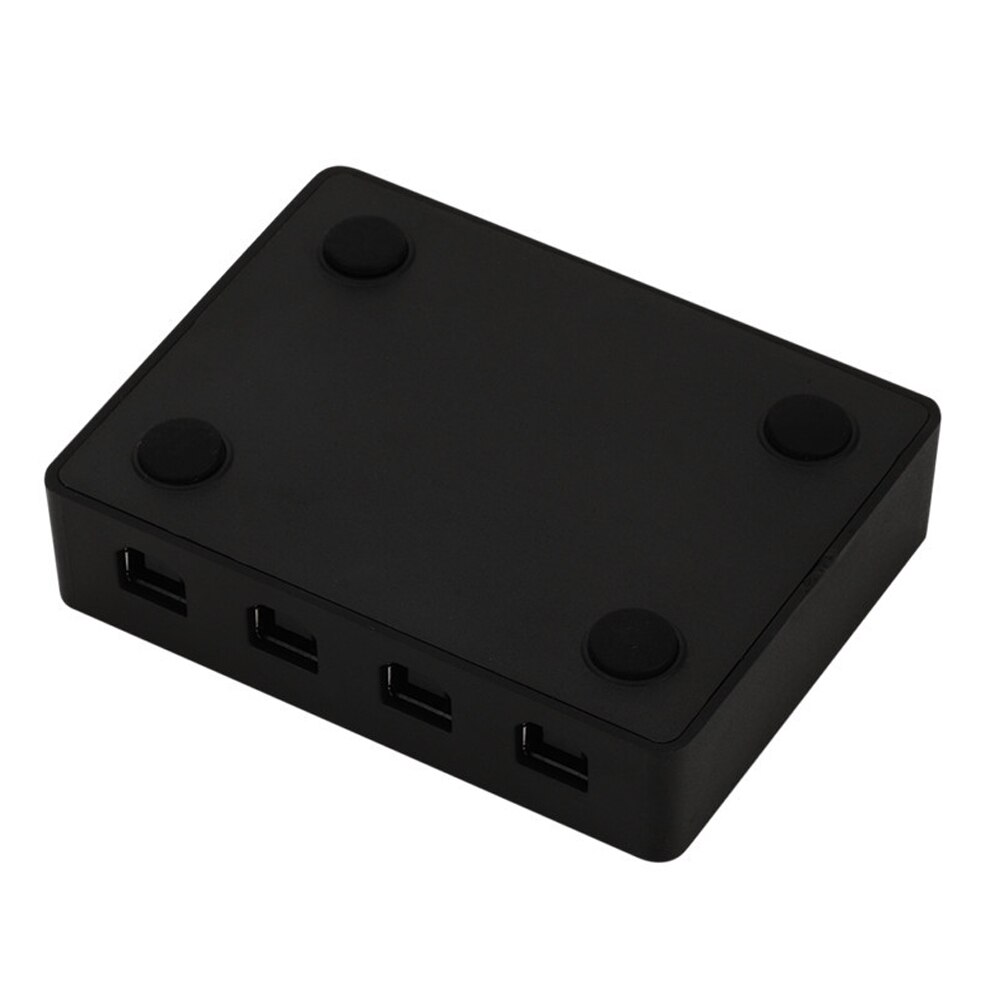 4 Ports USB2.0 Hub KVM Box Scanner Monitor Accessory Plug And Play Home Office For PC Printer Sharing Switch Adapter Portable
