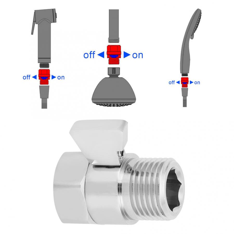 G1/2in Douchekop Uitgeschakeld Afsluiter Schakelaar Voor Douche Flow Contoller Waterbesparing Apparaat Voor Douchekop hand Bidet Sproeier