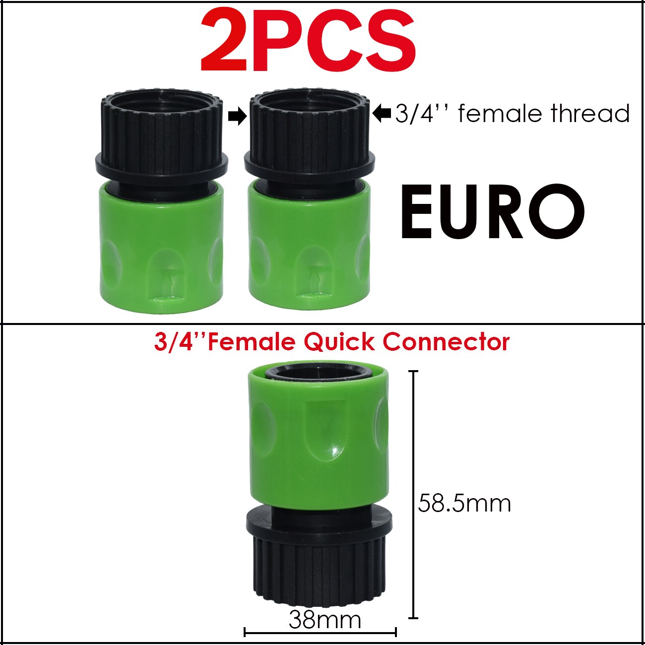 KESLA Garden Sprinkler Hose Connector Y Splitter 2-Way Valve Adapter Quick Connector 3/4''&16mm&4/7mm Quick Connector Fittings: Lavender