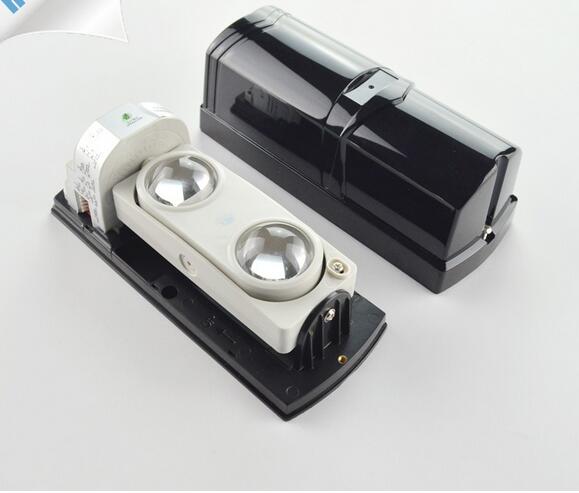 Perimeter Security Dual Beam 60m Range Sensor Outdoor IR Detector multi frequency LED alignment