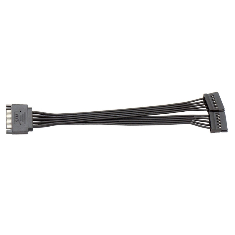 Sata Power Splitter Kabel SSD HDD Harde Schijf Voedingskabel Sata 15 Pin Male naar 2 Female Power Y-Splitter Verlengkabel