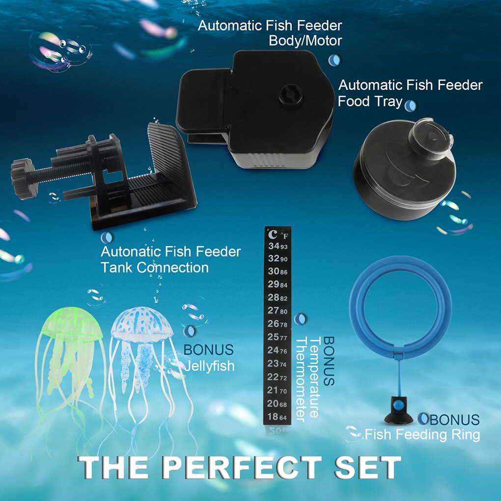 Aquarium Tank Automatic Fish Feeder Fish Tank Electronic Food Feeding Device Auto Household Fish Food Dispensing Tool