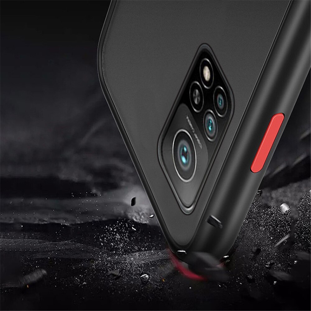 Para xiaomi mi 10t pro caso à prova de choque em xiomi mi10t armadura matte caso protetor do telefone mi10tpro tpu pele sentir capa escudo coque