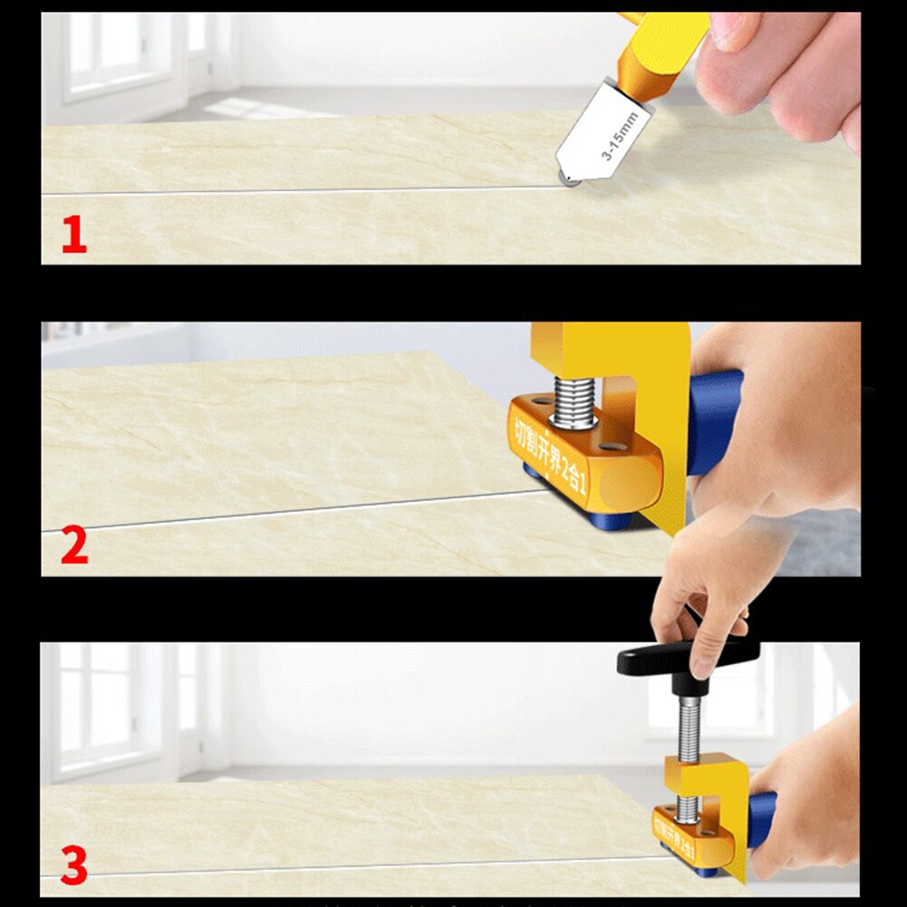 2 In 1 Manual Mirrors Cutter Multifunctional Glass Cutter Divider Kit Ceramic Tile Opener Easy Tile Cutter Breaker