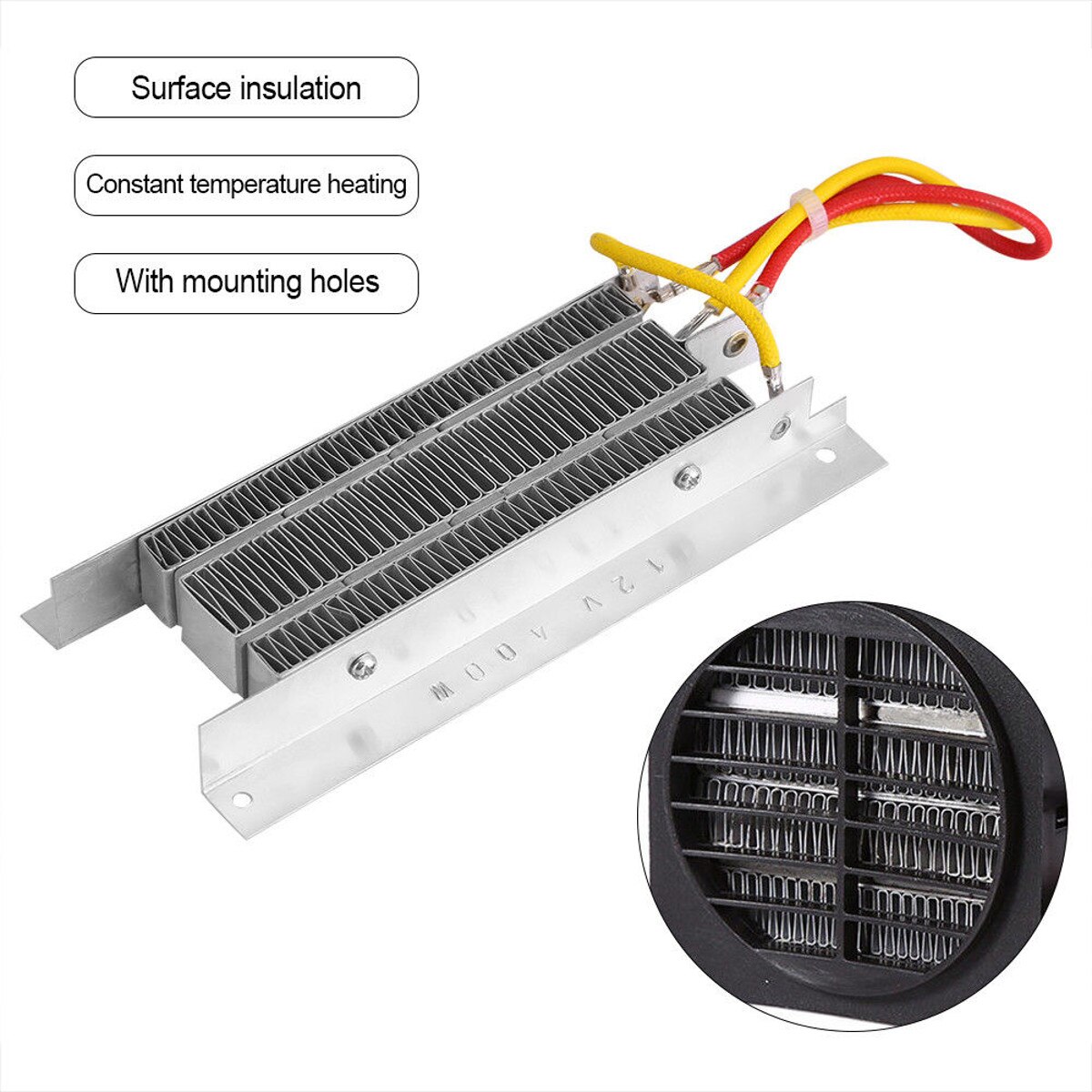 400w 12v elektrisk keramisk termostatisk isolering ptc varmeelement varmesæt