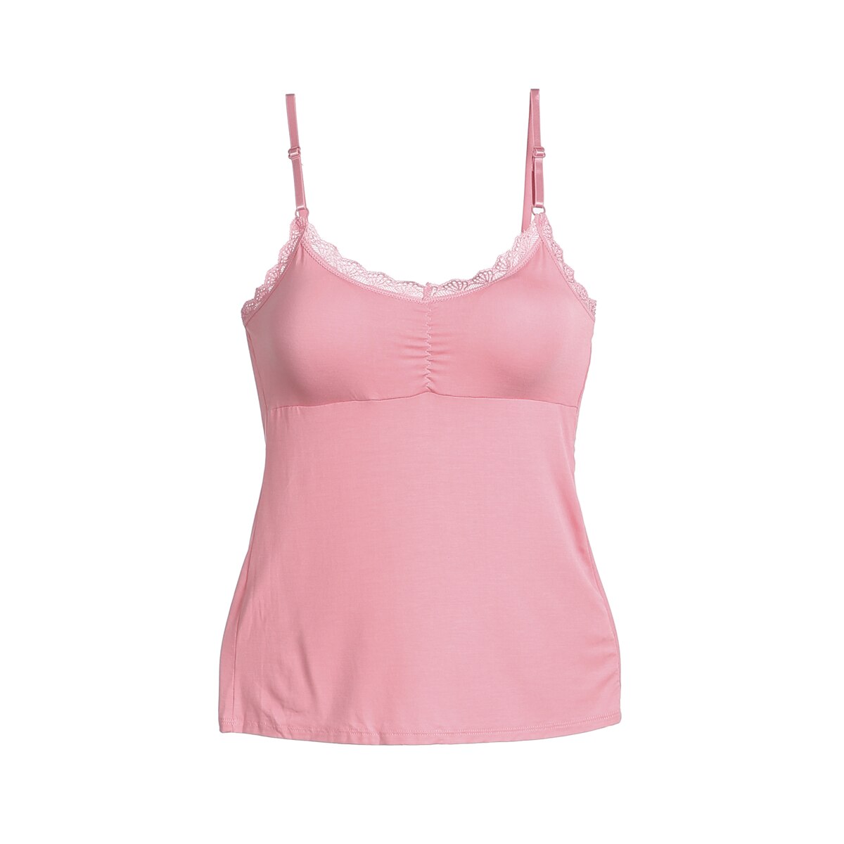 Women Soft Lace Padded Camisole Womens Bras Seamless Bra Padded Solid Tank Top Straps Sleepwear Nightwear Pajamas: Pink