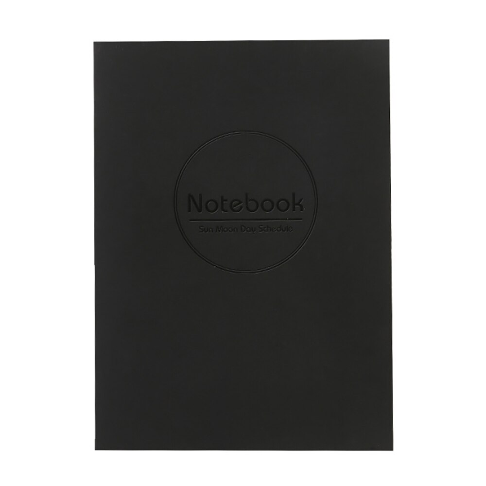 Soft Leather Calendar Meeting Notepad Memo Jotter Classical Notepad Notebook Stationery Student Class Notebook: Black