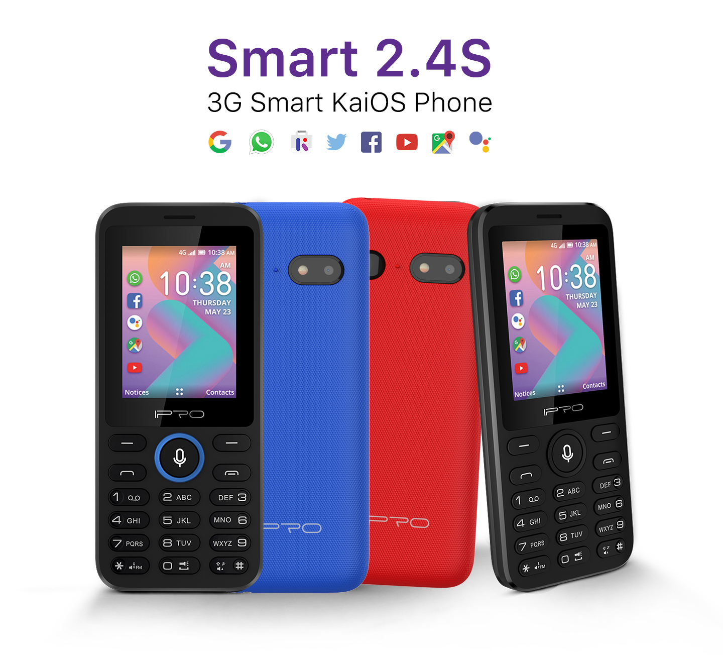 Celular ipro smart2. 4S 3g 850/1900 recurso telefone 2.4 polegada smartphone teclado telefone móvel suporte app wifi da google store