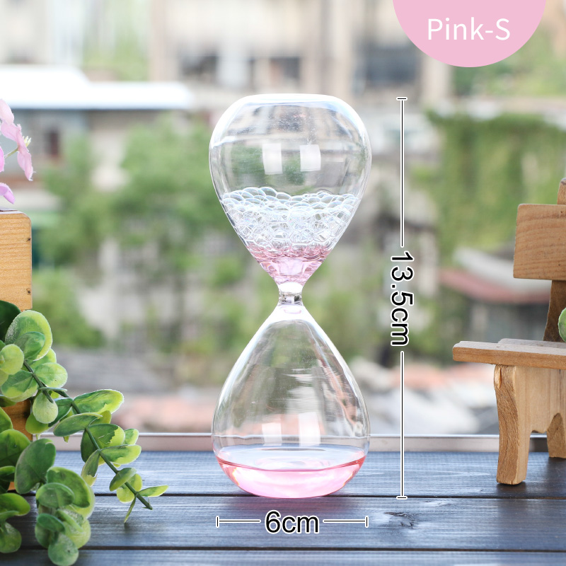 Vloeibare Druppel Zandloper Art Decoratieve Zandloper Sablier Liquide Bubble Woondecoratie Accessoires Ornamenten Thuis SL-QP: Roze
