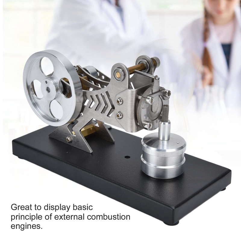 Całkowicie metalowy silnik stirlinga próżniowego DIY gorący gaz turbiny macierzystych silnik parowy zestaw modeli eksperyment fizyczny zabawka prezent