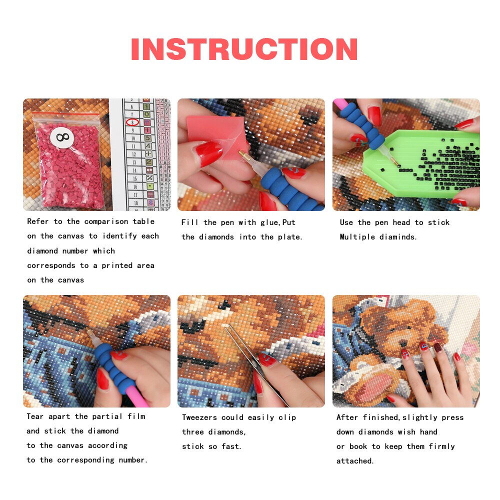 Diamond painting full square 5D country house diamond painting cross stitch diamond mosaic home decoration painting