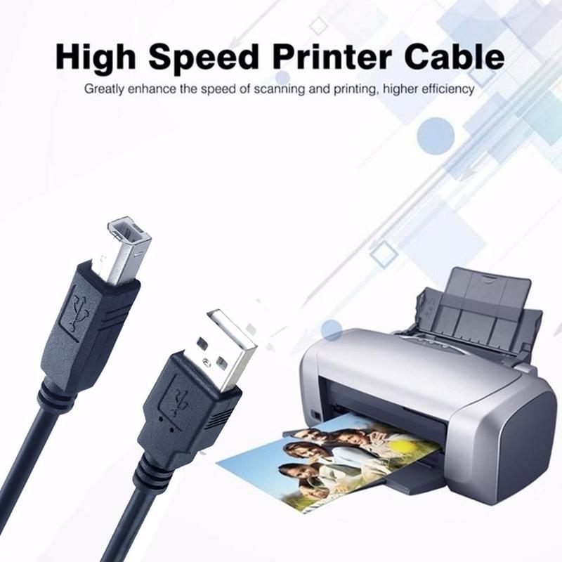 1Pc USB 2.0 Printer High-speed Cable A to B Male to Male Printer Scanner Cable 1.5m / 3m / 5m Data Cable Line