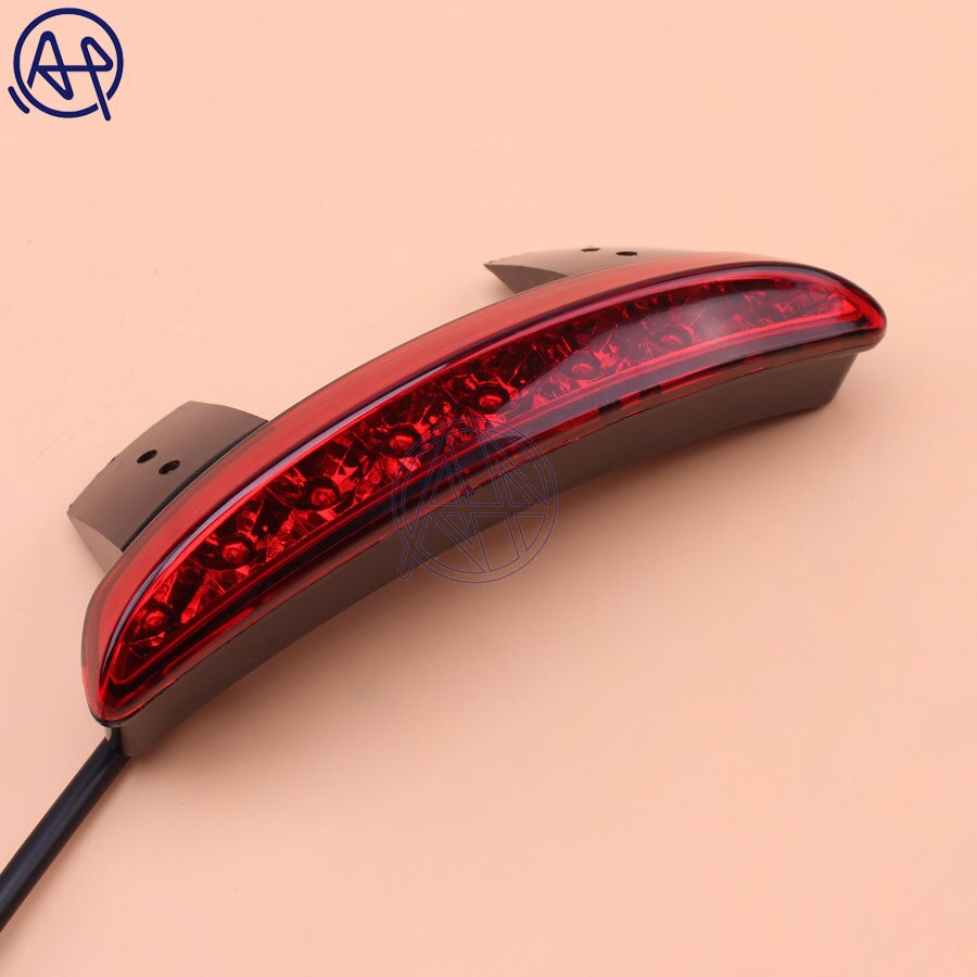 1 stk motorcykel bagskærm kant led hale advarsel stop lys røg/rød/klar linse til harley jern 883 xl883n xl1200n hakket: Rød