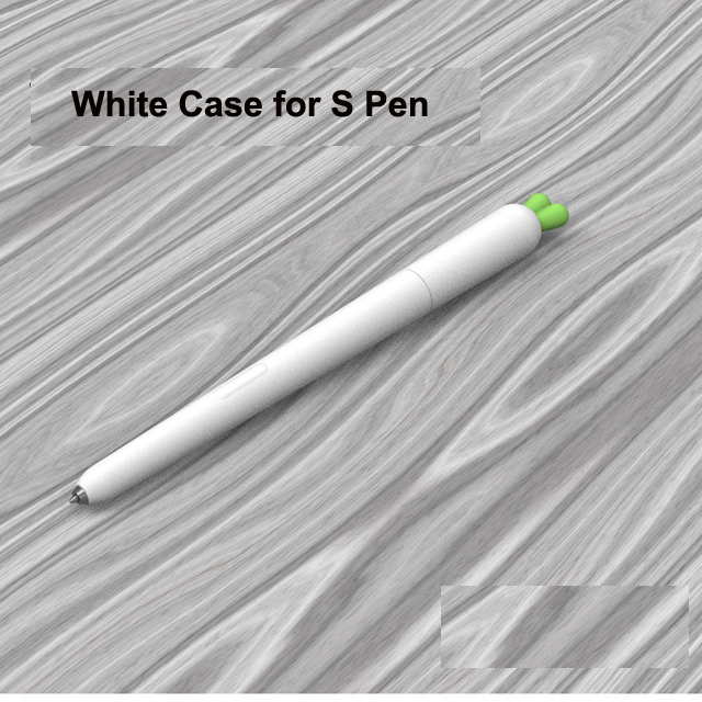 Carrot Vegetable Model Soft Case Silicone Cover For Samsung Galaxy Tab S Pen S6 Lite S7 Tablet Stylus Pencil Casing: White for S Pen