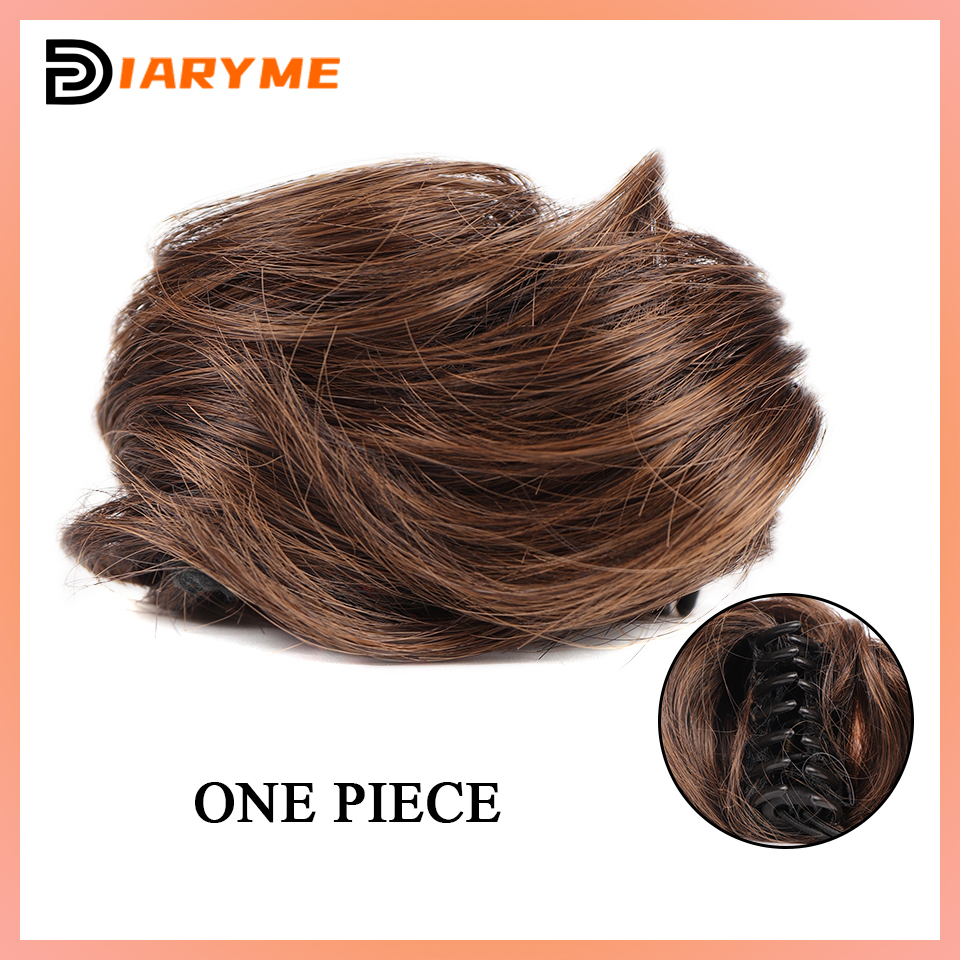 Cosplay Mini Hair Buns Synthetic Chignon Hair Extention Hair Bun Meatball Head Hair Accessories Clip-in Updo Donut Bun heat resi: 4/27HL