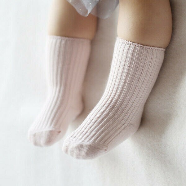 0-4T Solid Anti-slip Baby Boy Girl Cotton Socks NewBorn Infant Toddler Casual Soft Ankle Sock