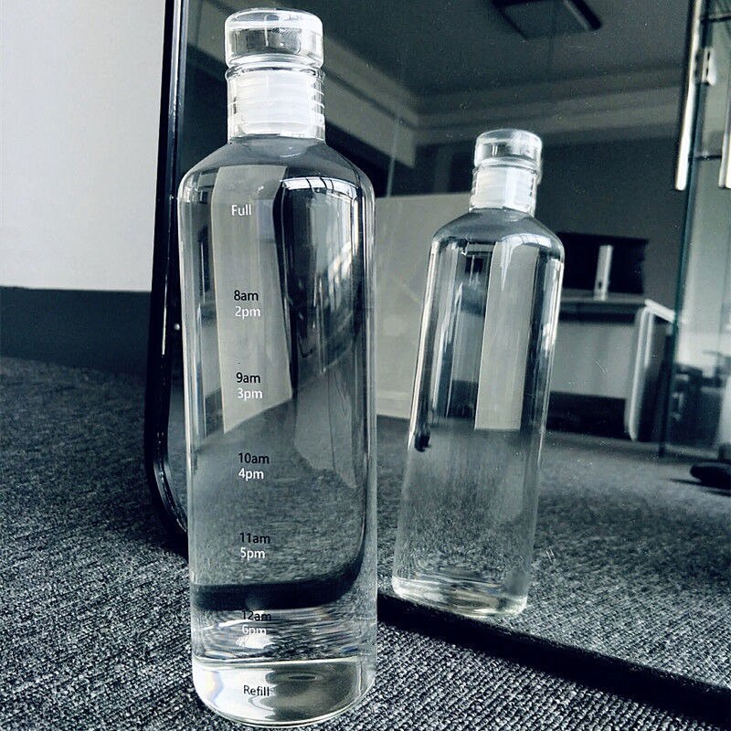 Time vandflaske 500ml plastik drikkedunk med ærme bærbar lækagesikker rejse sport kop drikkevarer