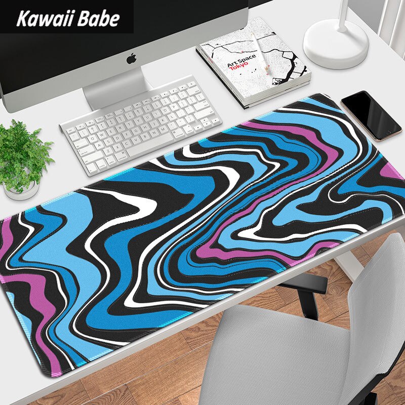 Abstract Fluid Pattern Laptop Mouse Mat Desk Pad Mouse Pad LARGE XLCreative Writing Desk Mat Deskpad Home Decor for Keyboard: M 300x800x2mm