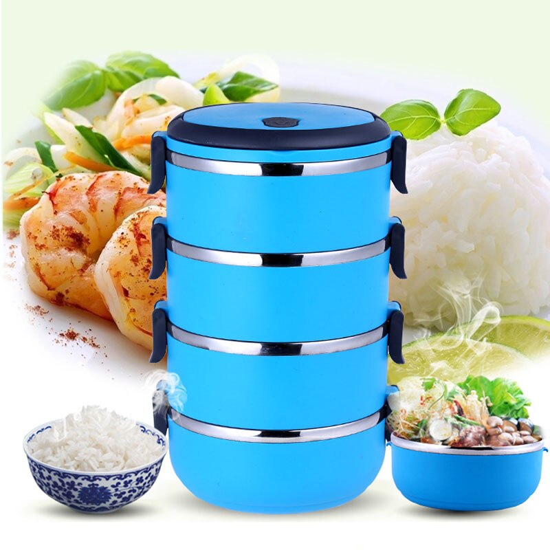 Thermal Insulated Lunch Box Bento Picnic Storage Mess Tin Food Jar Multilayer Stainless Steel For Outdoor Camping DIN889