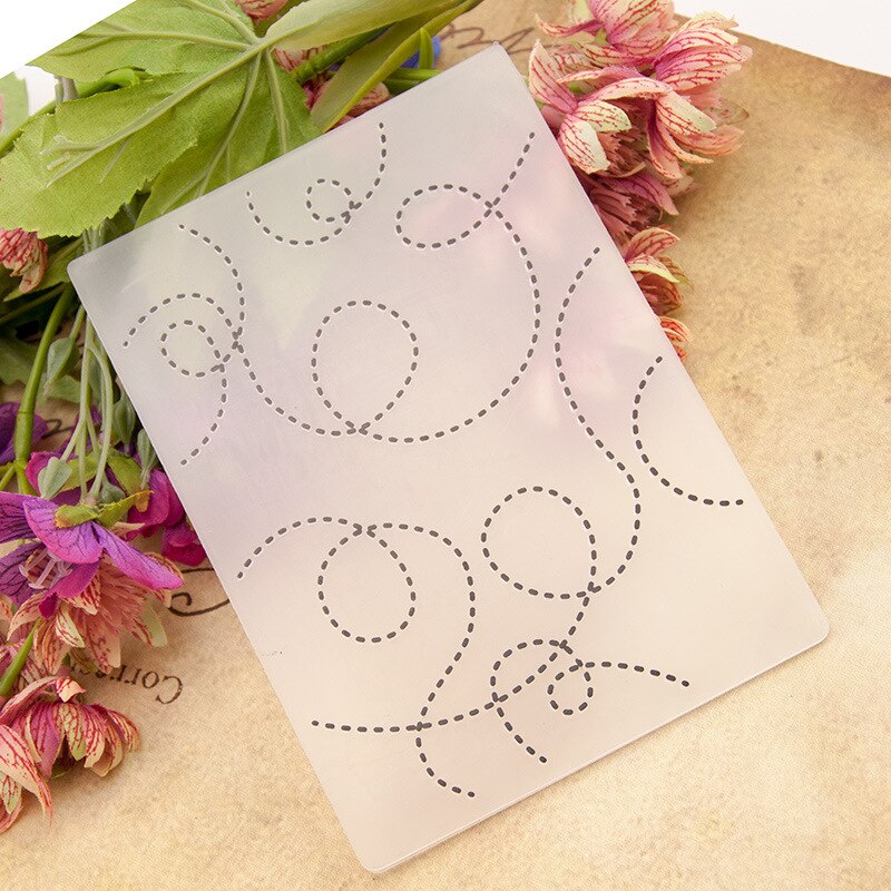 Irregular dotted lines Embossing Folders for Papers Photo Album Making Cards Supplies DIY Plastic Scrapbooking Cutting Dies