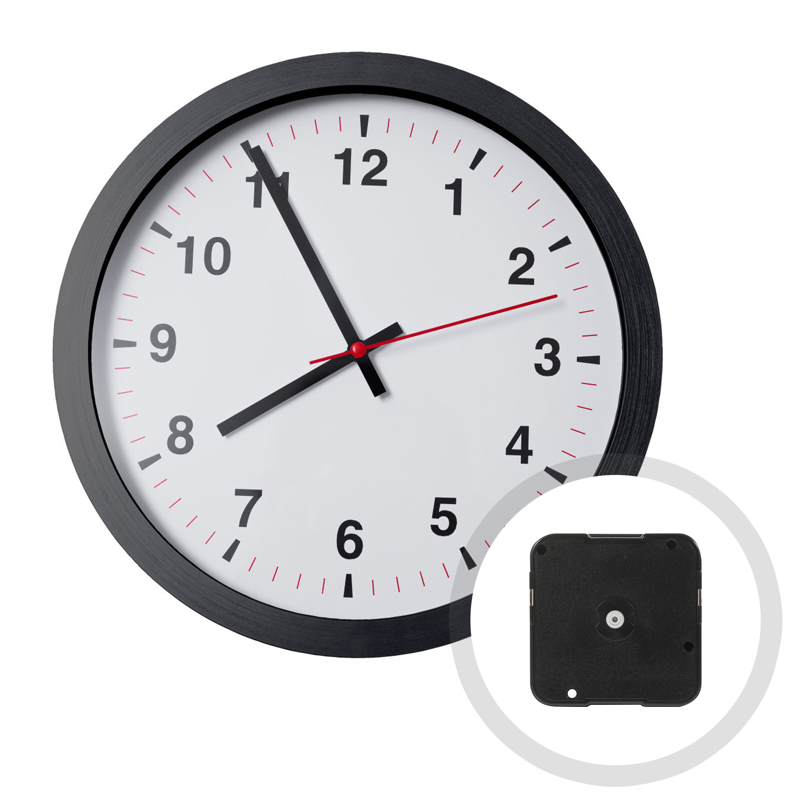 8mm Shaft Quartz Clock Movement Silent Sweep Operated Clock Mechanism Clock DIY Movement Parts Replacement Kit Home Decor Wall