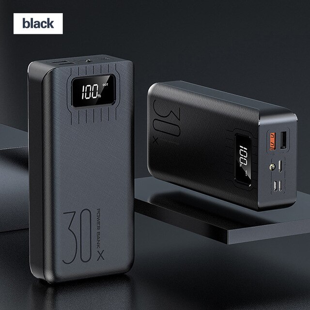 moc Bank 30000mAh rodzaj-c mikro 2 USB o dużej pojemności wyświetlacz doprowadziło przenośna bateria zewnętrzna ładowarka robić smartfonów: 2