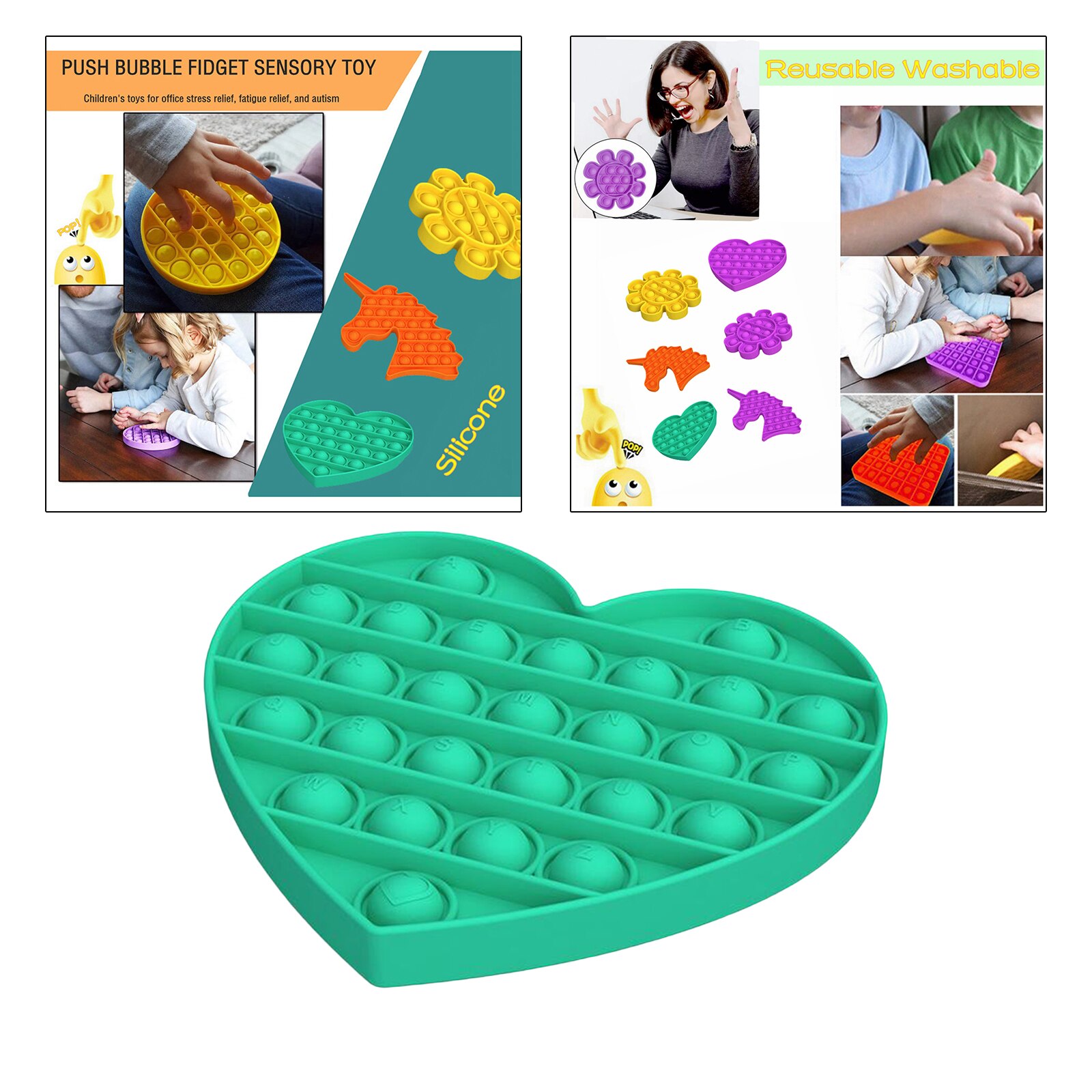 Push Bubble Sensory Fidget Toy Stress Reliever for Adults Game Fidget Toy Game Simple Fidgets Stress Toys