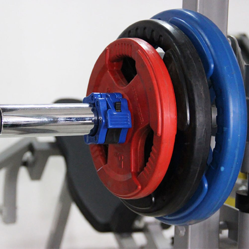 1Pair Dumbbell Locking Buckle Barbell Collar Lock Clips Rod Clamp Weight lifting Bar Gym Fitness 50mm Training Muscle Clamp Bar