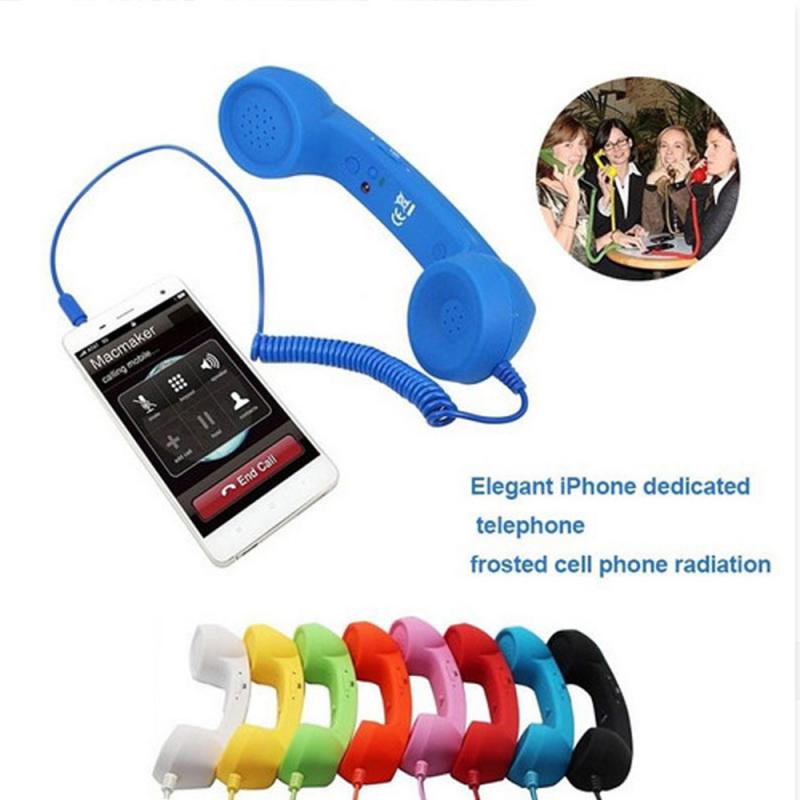 Retro Headset 3.5Mm Pop Telefoon Handset Comfort Telefoon Handset Mini Mic Speaker Telefoontje Ontvanger Voor Iphone Voor Samsung