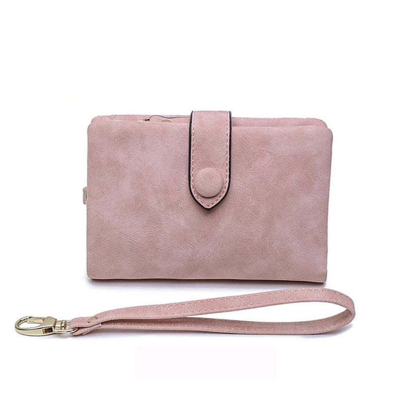 Wallet Bag For Women Female Leather Wallet Matte Short Cartera Mujer Cute Tri-fold Multi-card Lady Phone Purse