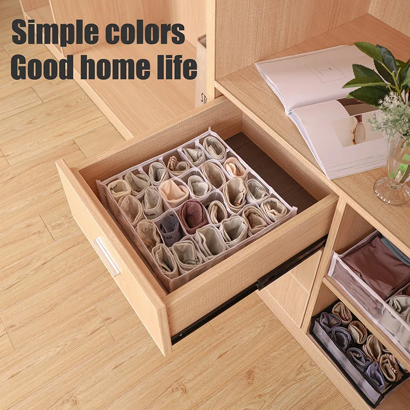 Wardrobe Clothing Divided Storage Underwear T-Shirt Sock Organizer Bra Socks Cabinet Drawer Organizer Jeans Closet Storage Box