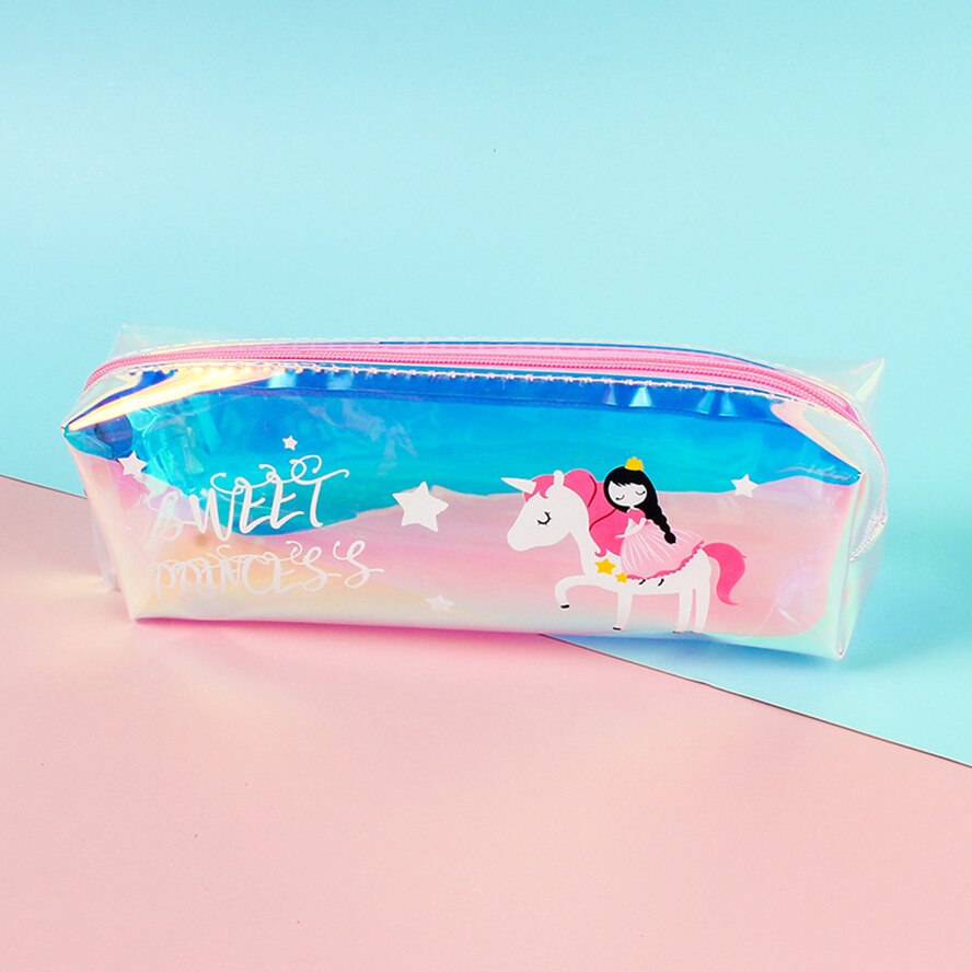 Pencil Cases Unicorn Estuche Escolar Kawaii School Supplies Transparent Trousse Scolaire Cute Pencil Box Piornik Pencil Case: BD-1219-4