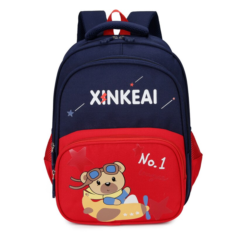 Schooltassen Jongens En Meisjes Rugzak Schooltas Kinderen Rugzakken Voor 1.1-1.5M Kids Bag Mochila Escolar sac A Dos Enfant: Dark Blue-Red