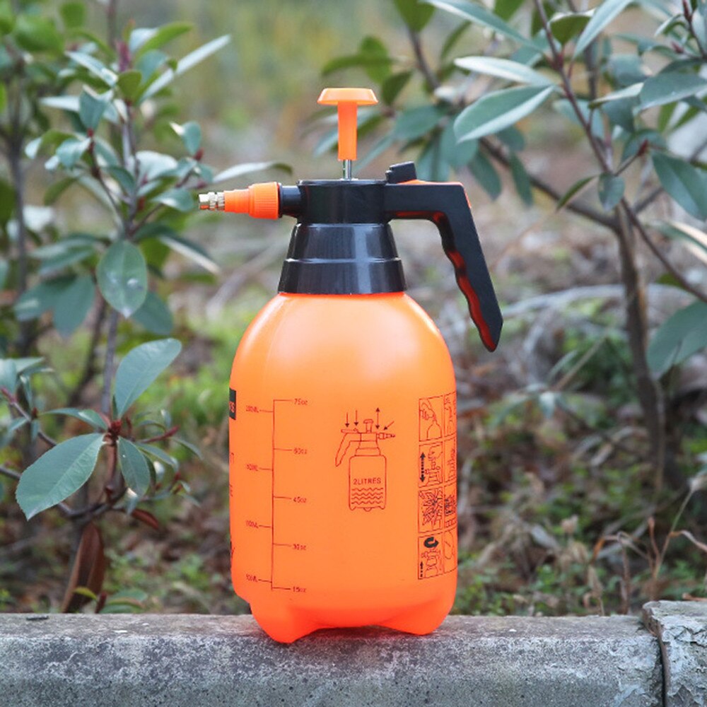 2L Pneumatic Automatic Sprayer Orange Bottle Watering Pot Garden Sprinkler #55