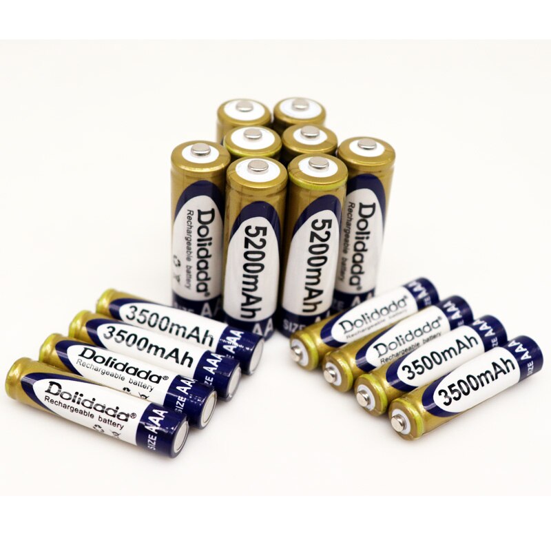 Neue 1,2 V AA batterie 5200mAh AAA batterie 3500mAh Ni-Mh aa Batterie Für elektrische rasiermesser, Radio, gamepad und mehr.