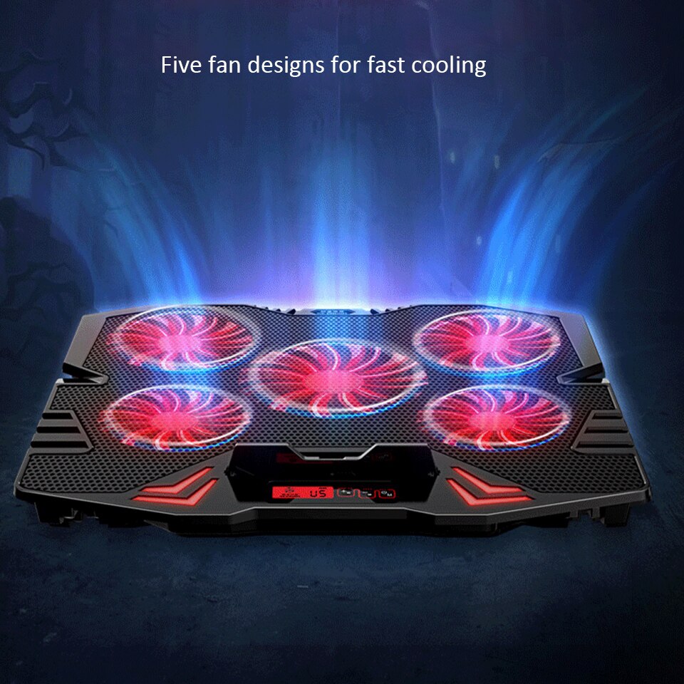 Laptop cooler 2 USB Ports and Five cooling Fan laptop cooling pad Notebook Stand for 12-17 inch for Laptop