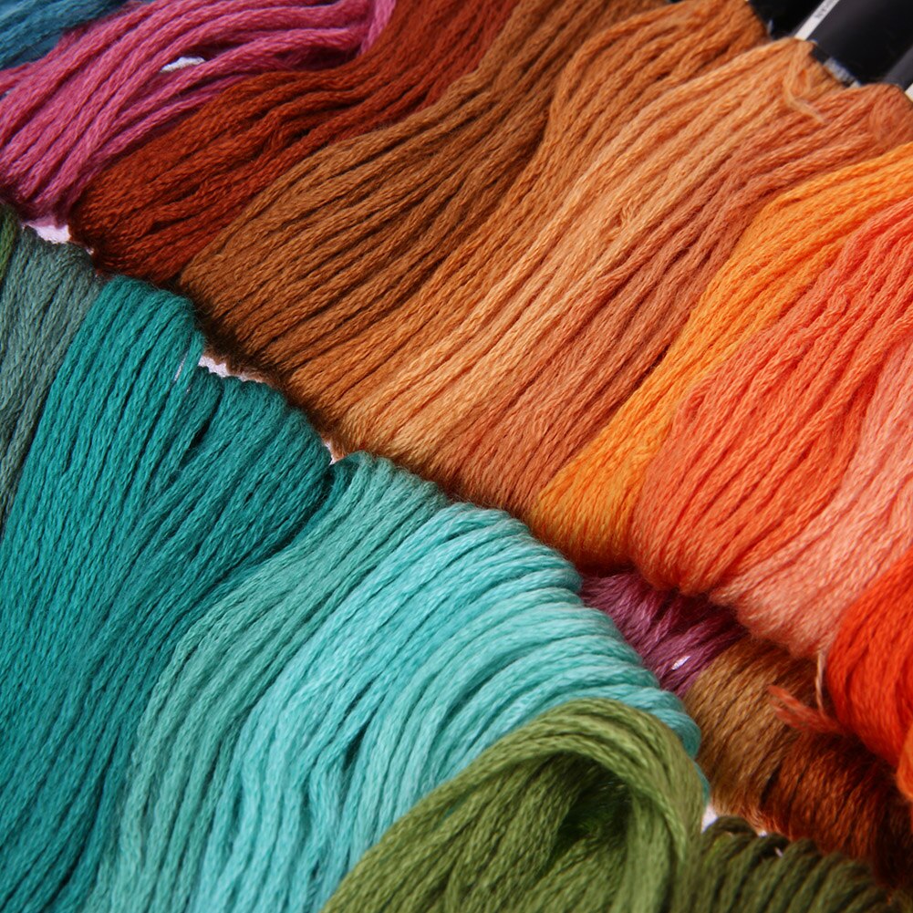 Embroidery Thread Multiple Colors Embroidery Floss Cross Stitch Kit Premium Embroidery DIY Threads Crafts Cotton Sewing Skein