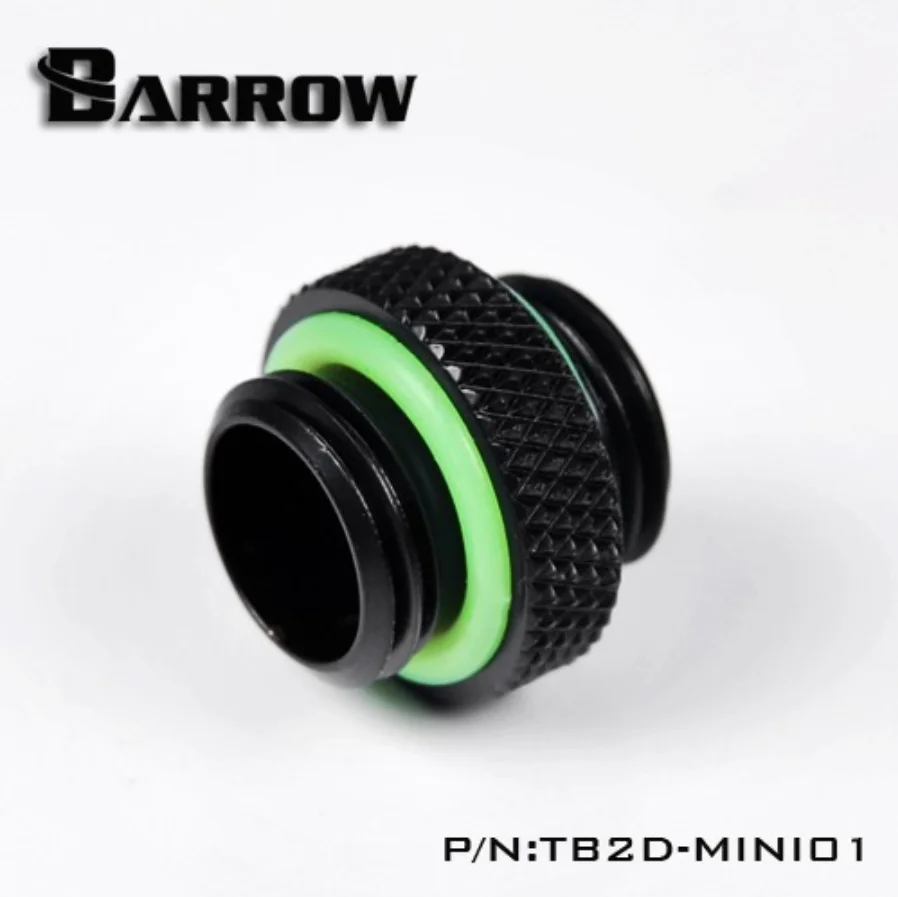 Barrow G1 / 4 ''Mini Dual Buitendraad Aansluiting Dubbele Male Adapter Draad Aansluiting Voor Water Koelsysteem TB2D-MINI01: Black