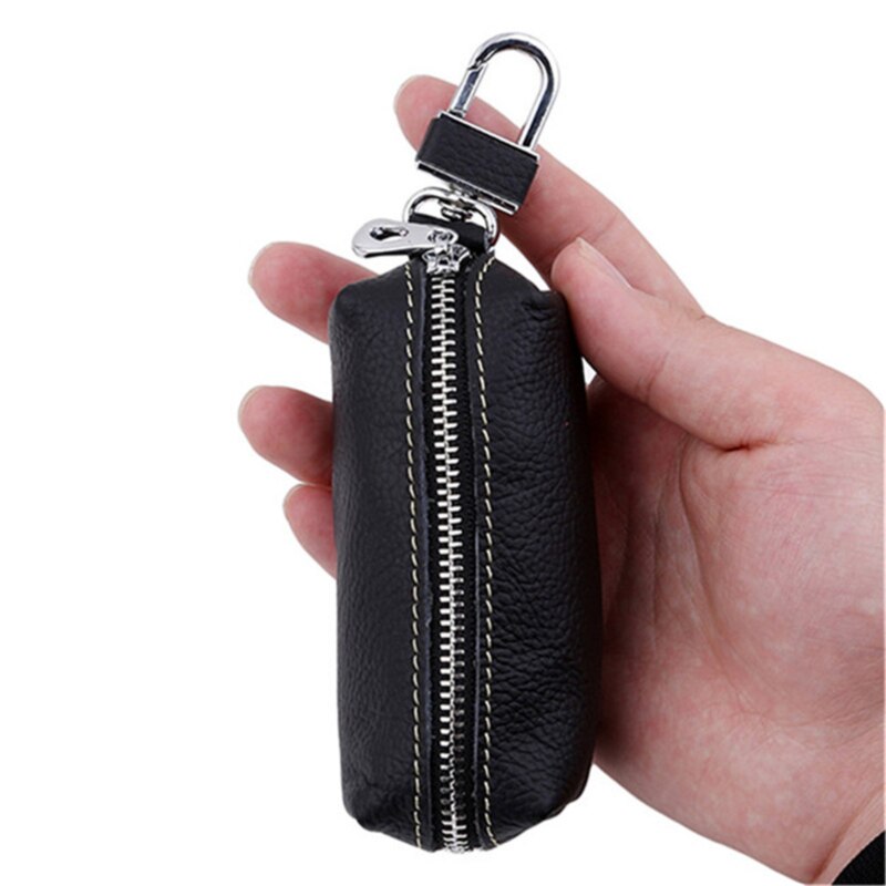 Leather Male Key Holder Organizer Housekeeper Women Keychain Purse Key Ring Bag Keys Case Pouch Car Keys Wallets