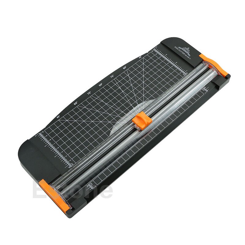 A4 Guillotine Heerser Papier Standaard Cutter Trimmer Cutter Papiervernietiger Zwart-Oranje Plastic