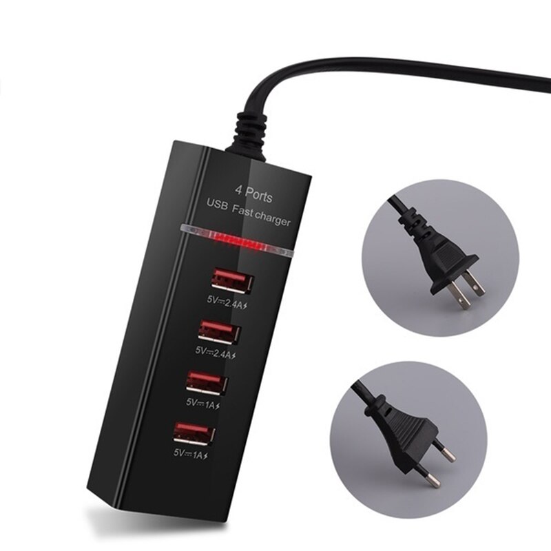 Universal- 4 USB Hafen Schnelle praktisch-ladegerät Reise Zauberstab Energie Schnelle Ladestation EU UNS Stecker Adapter Für Handys für IPhone