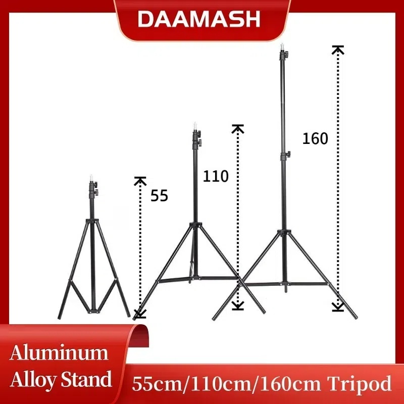 Suporte universal para tripé, suporte portátil extensível em liga de alumínio, altura ajustável 55cm/160cm