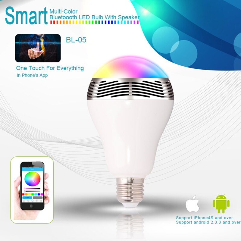 E27/B22 6 w RGB LED Lamp Bluetooth Verlichting Lamp Kleur Verstelbare Speaker Muziek Lichten Lamp