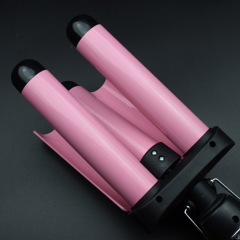Plancha rizadora de pelo con pantalla LCD, rizador de pelo de Triple barril de cerámica, rizadores de onda para cabello, peluquería automática
